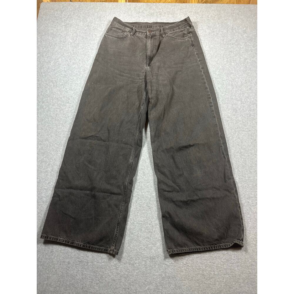 COS Wide Leg Jeans Women's Size 30 Grey Denim Wash High Rise